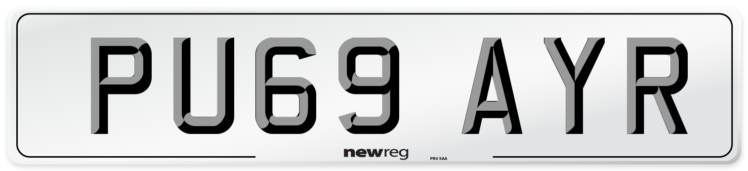 PU69 AYR Number Plate from New Reg